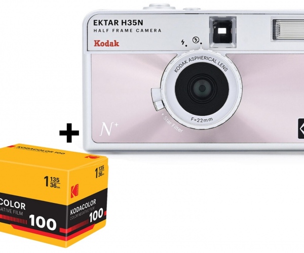 Kodak H35N PEMBE ANALOG FOTOĞRAF MAKİNESİ + KODACOLOR 100 FILM+ÜCRETSİZ KARGO